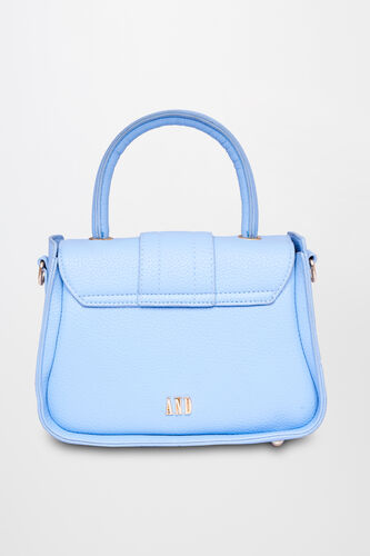 Powder Blue Regular Textured Sling Bag, , image 5